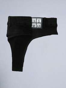 Button Detail Hot Denim Shorts - Black - View 5