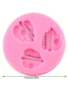 1入組樹葉設計DIY矽膠模具 - 粉色 - 查看 2