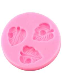 1入組樹葉設計DIY矽膠模具 - 粉色 - 查看 3