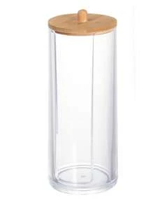 1pc Clear Facial Pad Storage Jar,For Holiday Beach, Bathroom Collection, Bedroom Collection, Large Capacity - Clear - View 2