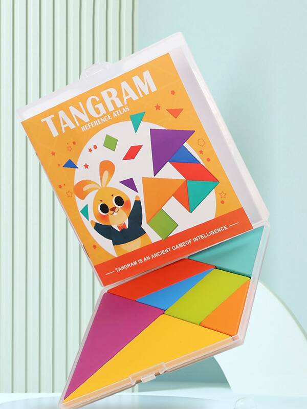 1pc Mixed Color Tangram Puzzle Game, Simple Multipurpose Tangram