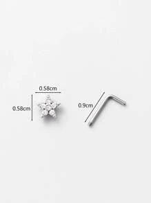不銹鋼水鑽星星裝飾鼻釘身體鏈禮品適合女士和女孩