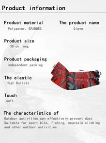 Sun Protective Anti UV 2pcs Camo Sun Protection Cycling Gloves,Suitable For Cycling And Riding Motorcycle - Multicolor - View 3