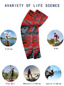 Sun Protective Anti UV 2pcs Camo Sun Protection Cycling Gloves,Suitable For Cycling And Riding Motorcycle - Multicolor - View 4