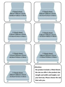 Cartoon Dinosaur Pattern Fitted Sheet - Multicolor - View 2