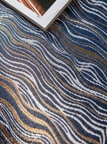 1入組鋸齒圖案沙發巾 - 藍色 - 查看 4