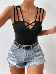 Chiquease Tank Top mit Kreuzgurt vorne