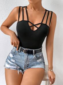 Chiquease Tank Top mit Kreuzgurt vorne