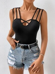 Chiquease Tank Top mit Kreuzgurt vorne