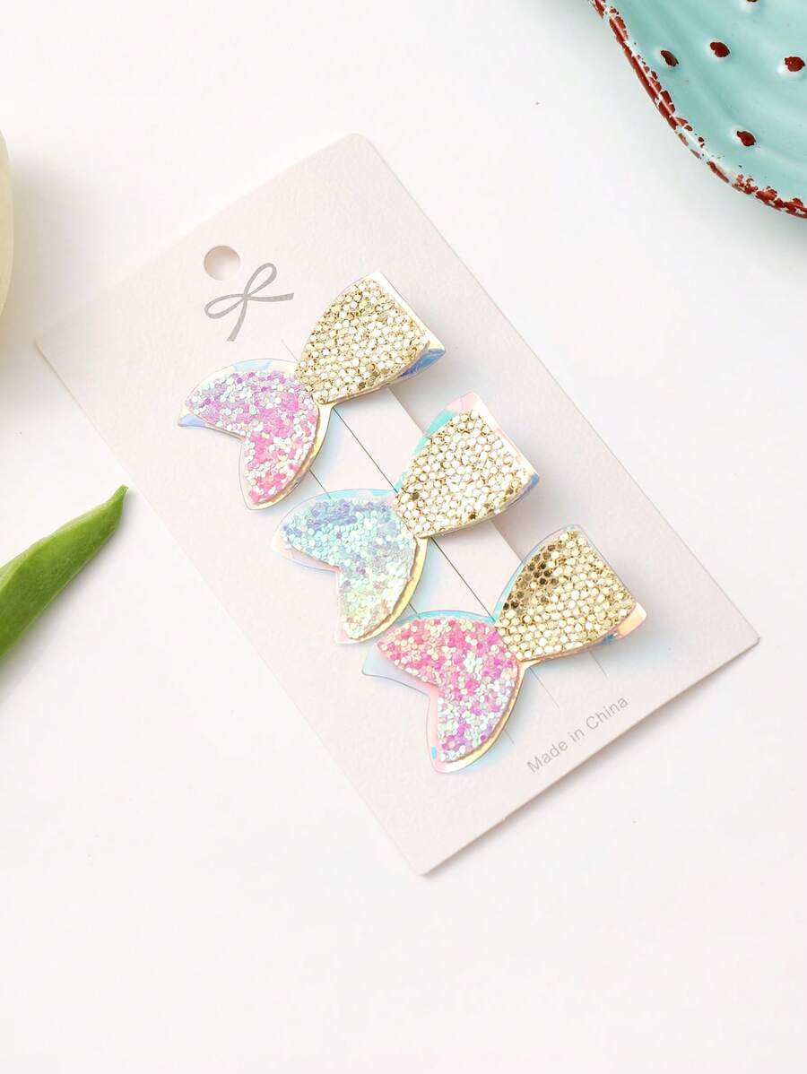 Mujer 3 piezas Decoración brillante con diseño de cola de pez de moda caimán pelo para - Multicolor - Ver 1