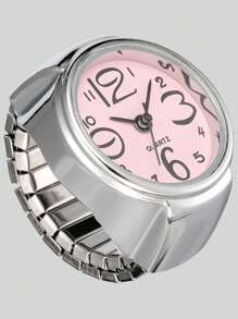 1 件女士时尚石英手表，带有个性化 INS 风格 - 粉色 - 查看 2