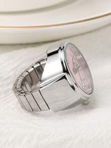 1 件女士时尚石英手表，带有个性化 INS 风格 - 粉色 - 查看 4