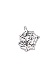 10 cái/bộ Mặt Dây Chuyền Tự Làm Mạng Nhện - Ancient Silver - Xem 3