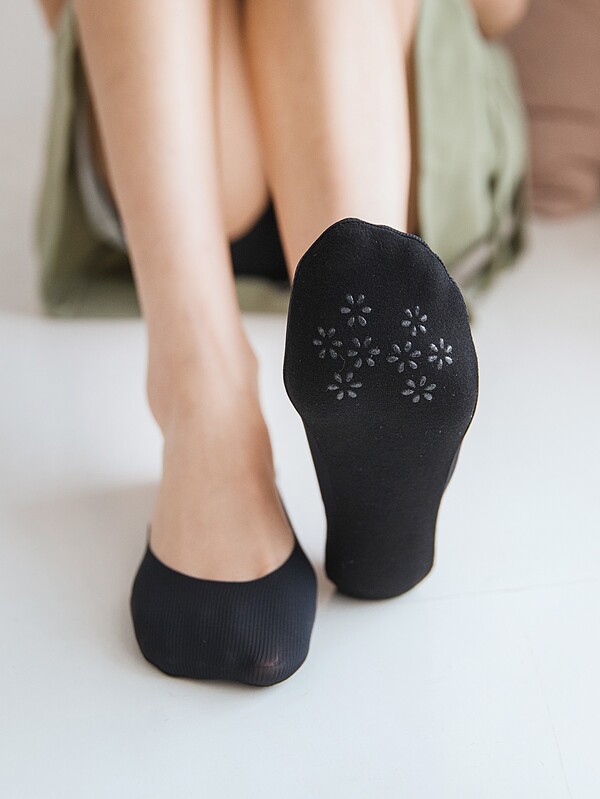 1pair Women Solid Casual Invisible Socks, For Summer