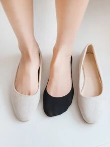 1雙女式素色休閒隱形襪夏季