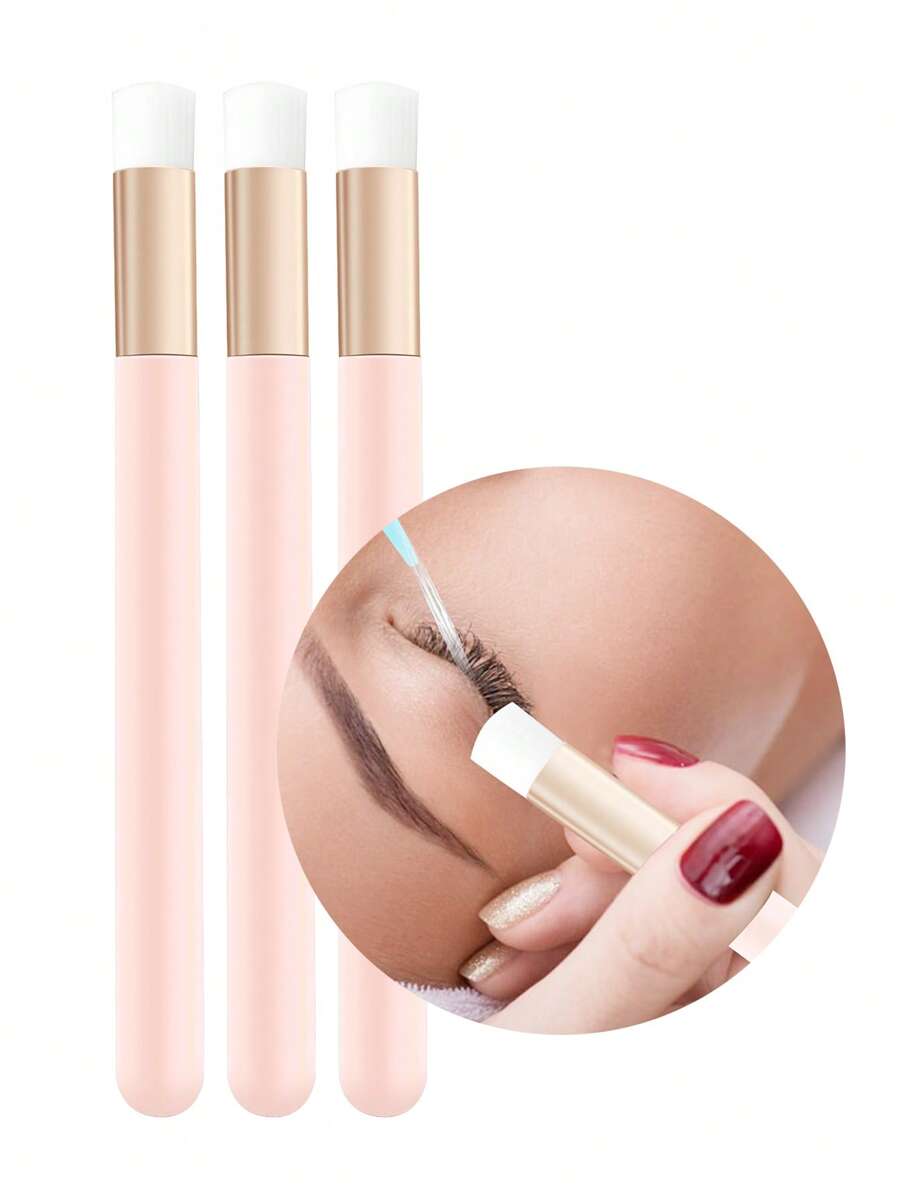 NAGARAKU Cây Chải Mi Nối Dài Lớn 3 Rất Nhiều Hồng Bền Dùng Một Lần Cho Lông Mi Keo Dụng Cụ Vệ Sinh Cho Lông Mi Sạch Bàn Chải Mousse - Hồng - Xem 1