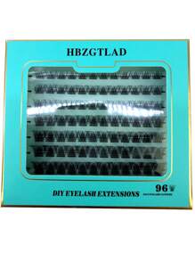 HBZGTLAD 新款混眼黑簇DIY捲捲CD捲翹段預製捲翹扇俄羅斯睫毛膏帶妝稀疏簇狀睫毛膏新發密密麻麻 - 黑色 - 查看 10