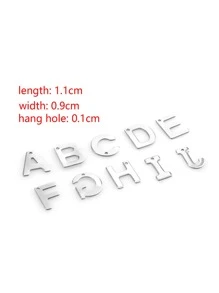 100 件不锈钢随机混合字母饰物适用于手链项链 DIY 金属饰物用于珠宝制作
