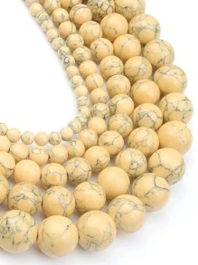 Chuỗi hạt tự làm thời trang 1 sợi dành cho phụ nữ để làm đồ trang sức tự làm - Màu vàng - Xem 1