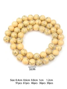 Chuỗi hạt tự làm thời trang 1 sợi dành cho phụ nữ để làm đồ trang sức tự làm - Màu vàng - Xem 3