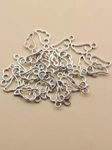 30pcs Đúng mốt 3D MẠ Hợp kim kẽm Retro Thiên sứ Mặt dây chuyền cánh Đối với Dây chuyền , Vòng tay , Kính , Phụ kiện trang sức DIY - Bạc - Xem 2