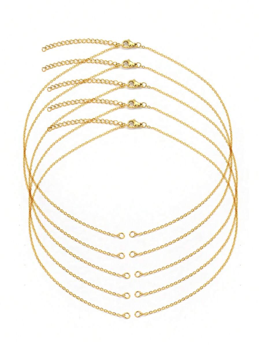 5pcs/set Minimalist DIY Chain - Yellow Gold - View 1