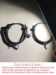 2入組/套情侶太陽和月亮墜飾手環 - 彩色 - 查看 3