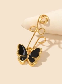 Butterfly Decor Nose Cuff - Black - View 2