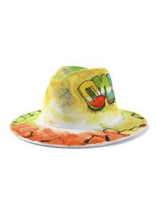 LEAJOURNO. 1 Đồ Họa Chữ Cái Unisex Mũ Fedora Thời Trang Cho Cuộc Sống Hàng Ngày - Nhiều màu - Xem 2