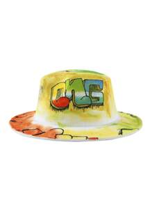 LEAJOURNO. 1 Đồ Họa Chữ Cái Unisex Mũ Fedora Thời Trang Cho Cuộc Sống Hàng Ngày - Nhiều màu - Xem 3