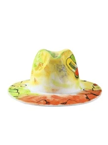 LEAJOURNO. 1 Đồ Họa Chữ Cái Unisex Mũ Fedora Thời Trang Cho Cuộc Sống Hàng Ngày - Nhiều màu - Xem 4