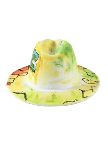 LEAJOURNO. 1 Đồ Họa Chữ Cái Unisex Mũ Fedora Thời Trang Cho Cuộc Sống Hàng Ngày - Nhiều màu - Xem 5