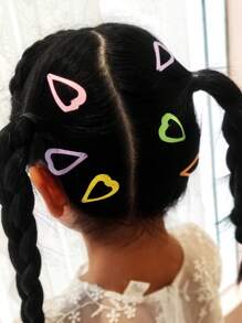 50入組可愛女孩星星,花,蝴蝶,心形金屬髮夾,顏色隨機,適用於日常生活或者度假 - 彩色 - 查看 4