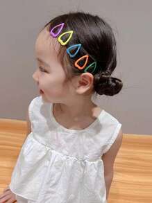 50入組可愛女孩星星,花,蝴蝶,心形金屬髮夾,顏色隨機,適用於日常生活或者度假 - 彩色 - 查看 5