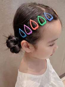 50入組可愛女孩星星,花,蝴蝶,心形金屬髮夾,顏色隨機,適用於日常生活或者度假 - 彩色 - 查看 6