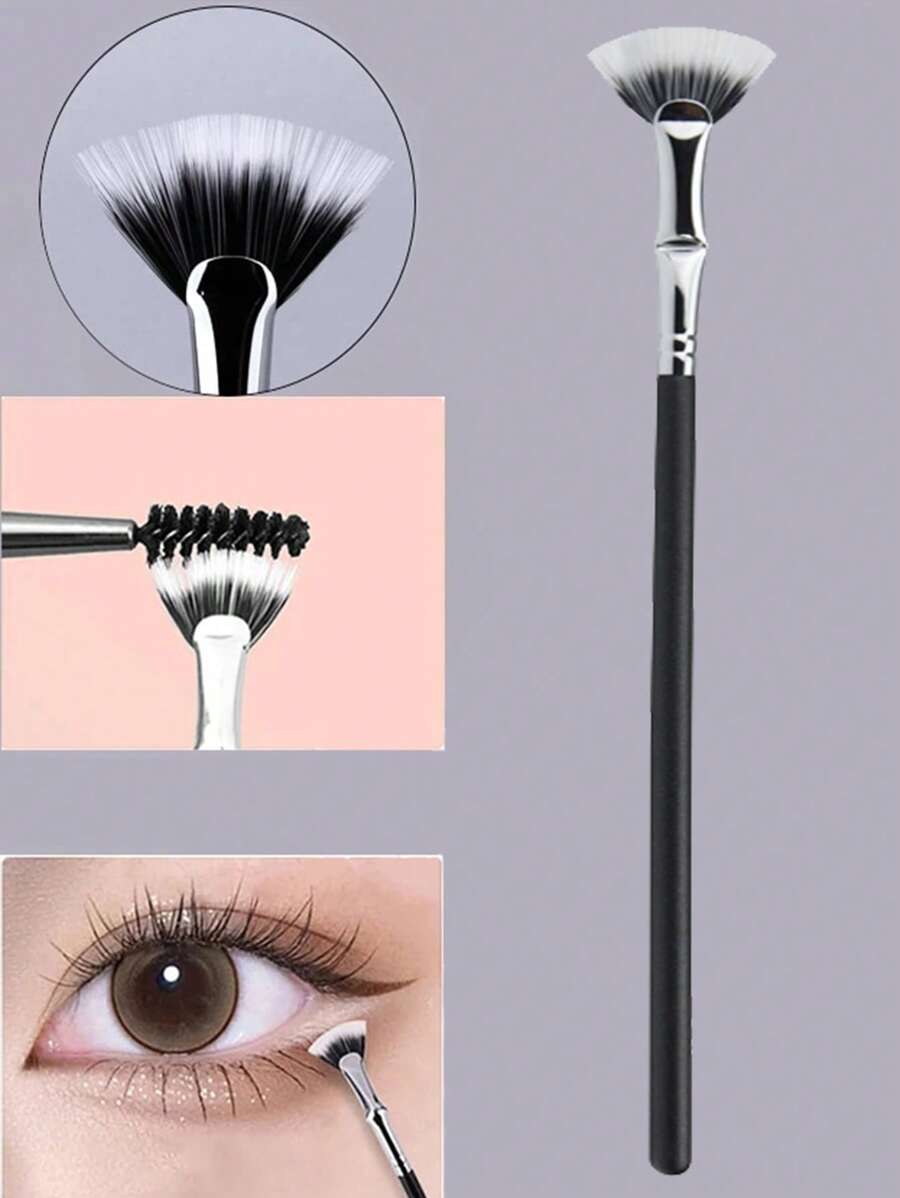1pc Fan Shaped Eyelash Brush - Multicolor - View 1
