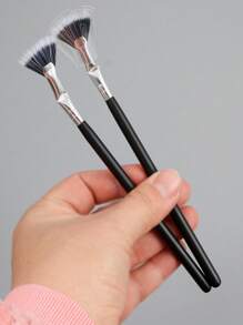 1pc Fan Shaped Eyelash Brush - Multicolor - View 4