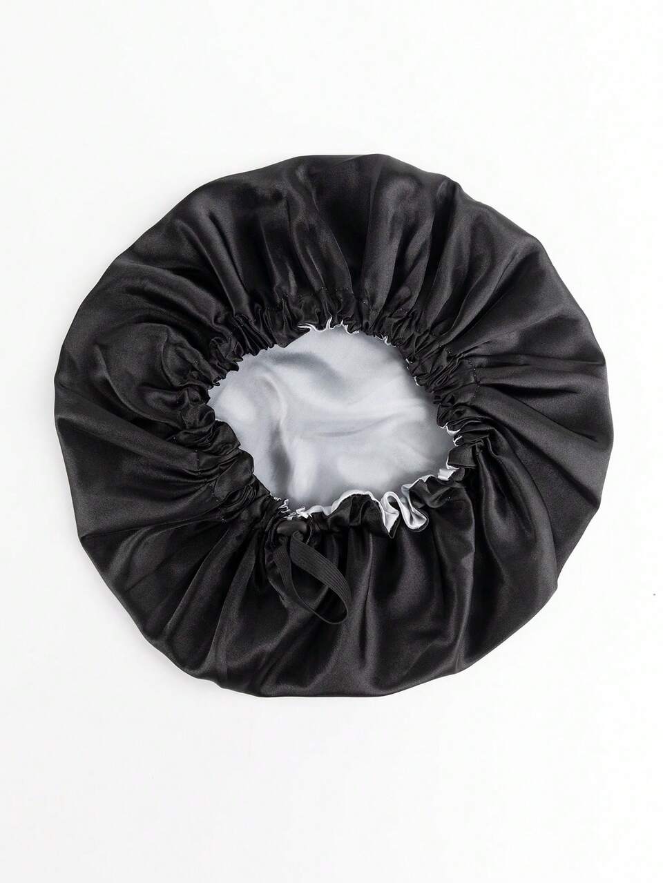 Awegeo 1pc Women's Solid Color Double-Layer Satin Sleep Cap, Adjustable Drawstring & Button, Fashionable Sleep Hat For Daily Wear, Protects & Styles Hair,Beach,Travel