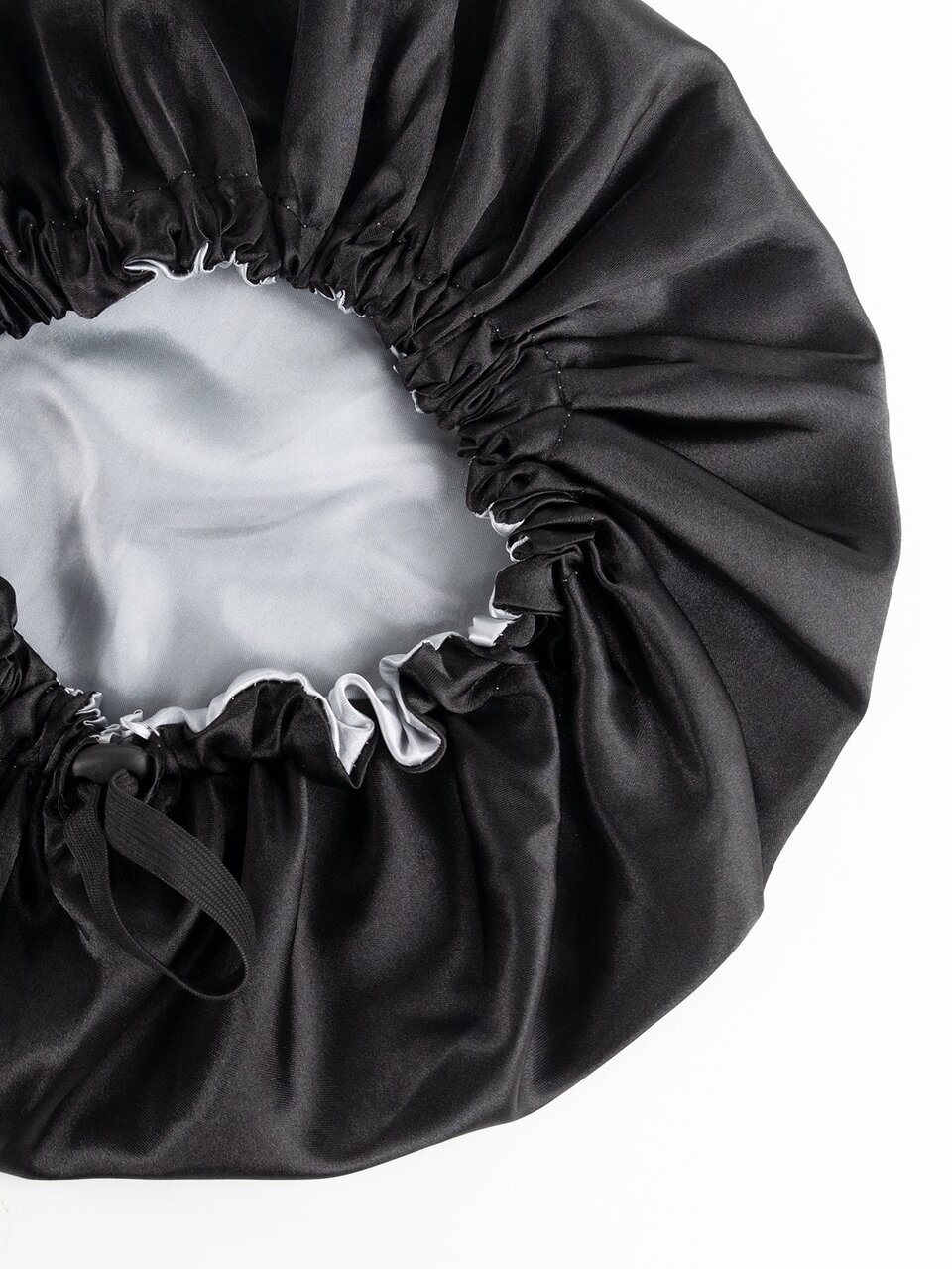 Awegeo 1pc Women's Solid Color Double-Layer Satin Sleep Cap, Adjustable Drawstring & Button, Fashionable Sleep Hat For Daily Wear, Protects & Styles Hair,Beach,Travel