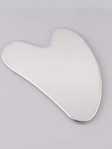 1pc Stainless Steel Gua Sha Massage Board - Silver - View 2