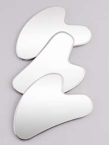 1pc Stainless Steel Gua Sha Massage Board - Silver - View 3