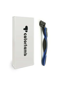 colorlamb Hombres 1 pieza Cuchilla de afeitar de acero inoxidable - Negro - Ver 1