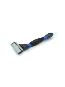 colorlamb Hombres 1 pieza Cuchilla de afeitar de acero inoxidable - Negro - Ver 2