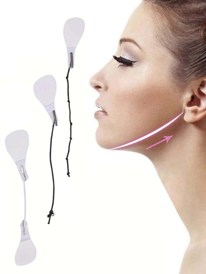 ملصقات الوجه على شكل V 60 قطعة/مجموعة غير مرئية