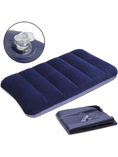 1pc 47 X 30 Centimeter Inflatable Square Two Tone Polyamide Camping Pillow Camping Stuff