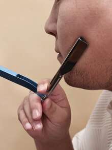 1 pieza Hombres de acero inoxidable Cuchilla de afeitar sin Cuchilla - Multicolor - Ver 2