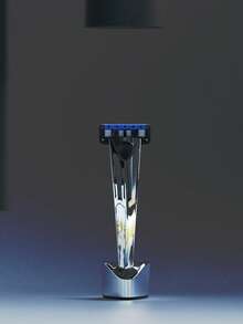 colorlamb Hombres 1 pieza Cuchilla de afeitar de acero inoxidable - Plateado - Ver 8