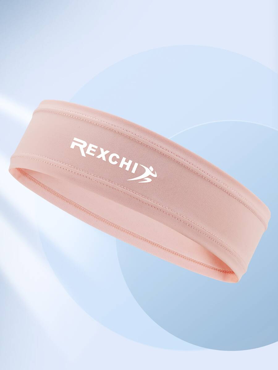 GOLOVEJOY 1pc Letter Graphic Sweat Absorption Sports Hair Band - Pink - View 1