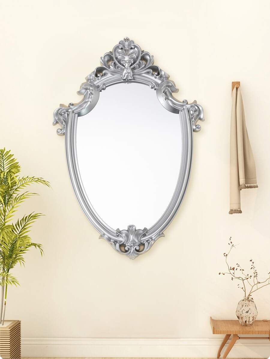 1 gương treo tường phong cách cổ điển - Bạc - Xem 1