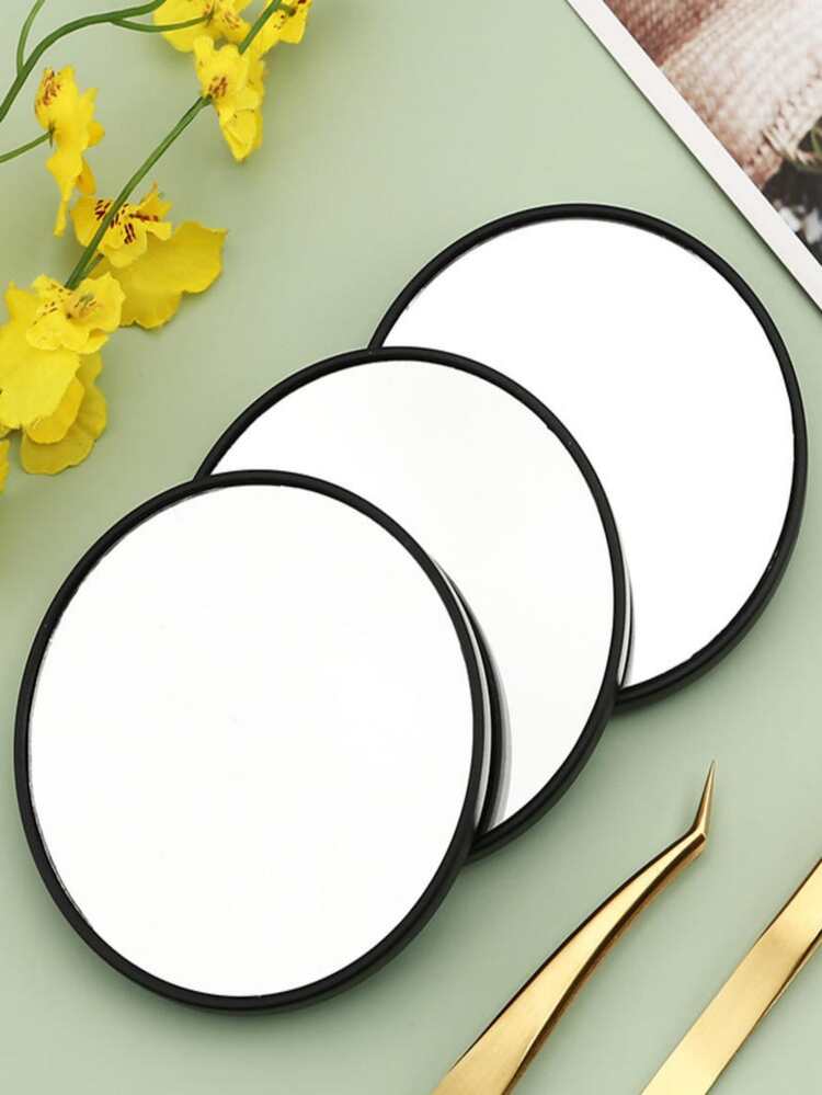 1pc Suction Cup Vanity Mirror - Silver - View 1